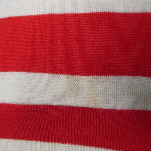 Gloria Sachs Wool Striped Button Detail Sweater Sm - Picture 4 of 8